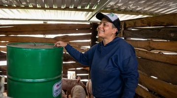 Lideresa de la red en su emprendimiento